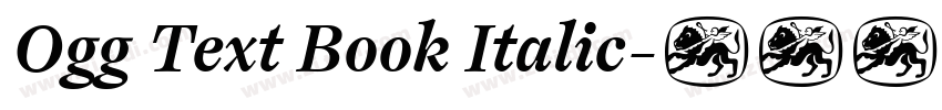 Ogg Text Book Italic字体转换 Ogg Text Book Italic字体转换